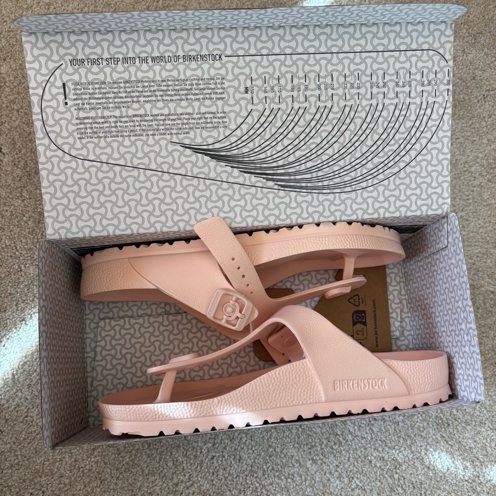 Birkenstock Women's Gizeh EVA Light Rose Sandals NIB Size 41